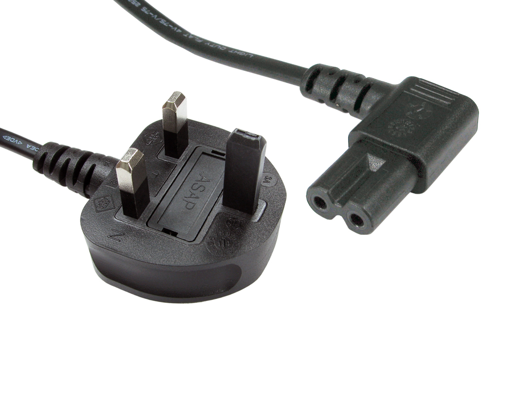 Image of Cables Direct Type G/C7 1.8m Black Power plug type G C7 coupler