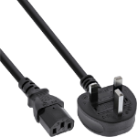 InLine power cable England male / 3pin IEC C13 male, 2m