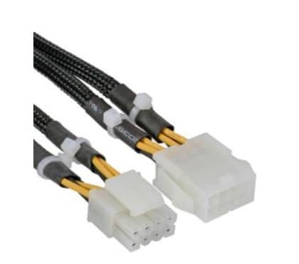 InLine POWER EXT.INTER 2X4PIN>8PIN BU 26630A