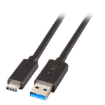 EFB Elektronik K5282-3ASW.1 USB-kabel USB 3.2 Gen 1 (3.1 Gen 1) 1 m USB A USB C Zwart