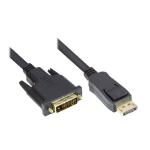 Alcasa DP-DVI1 video kabel adapter 1 m DisplayPort DVI-D Zwart