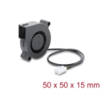 DeLOCK Radial Fan / Blower Fan 12 V DC 50 x 50 x 15 mm with 3 pin fan connector, black