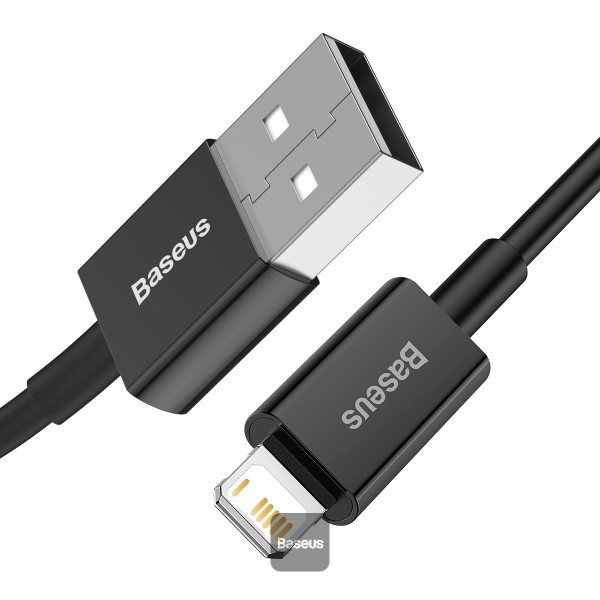 EU Product - Superior Fast Charge USB-A to Lightning Cable, 2.4A, 2m - Black thumbnail