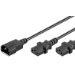 Microconnect PE061312 power cable Black 1.2 m C14 coupler 2 x C13 coupler