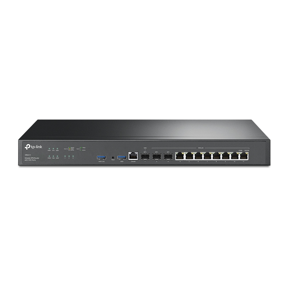 TP-Link ER8411 kabelansluten router Gigabit Ethernet Svart