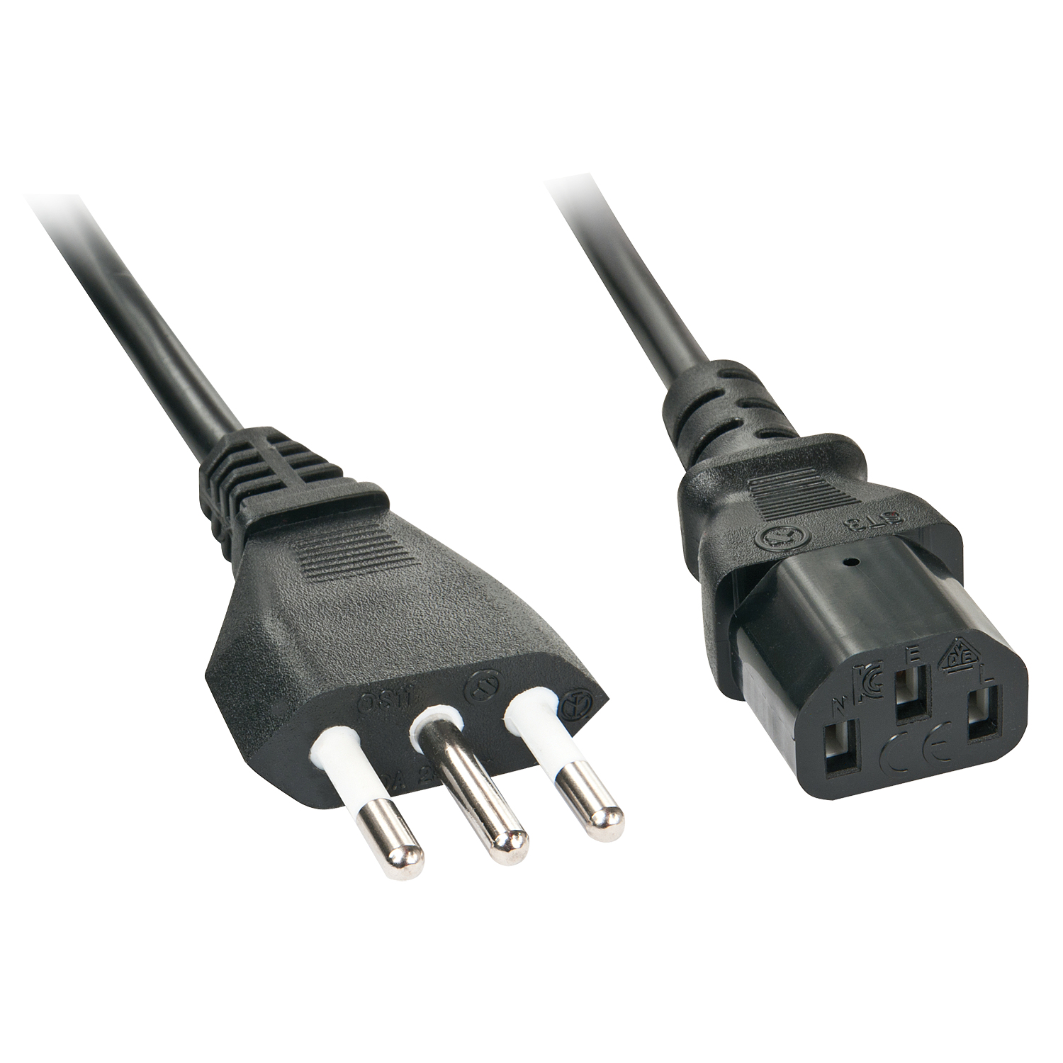 Image of Lindy 30413 power cable Black 2 m CEI 23-16 C13 coupler