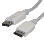Videk DisplayPort v1.2 Plug to Plug Cable White 1m