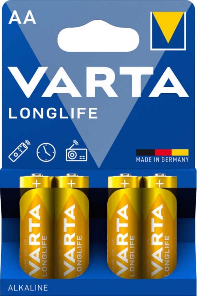 EU Product - Longlife Alkaline AA battery LR06, 4-pack thumbnail