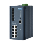 Advantech EKI-7712G-4FPI-AE network switch Managed L2 Gigabit Ethernet (10/100/1000) Power over Ethernet (PoE) Blue