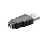 Microconnect USB A- Mini USB B 5pin M-F Mini USB B 5 pin Black