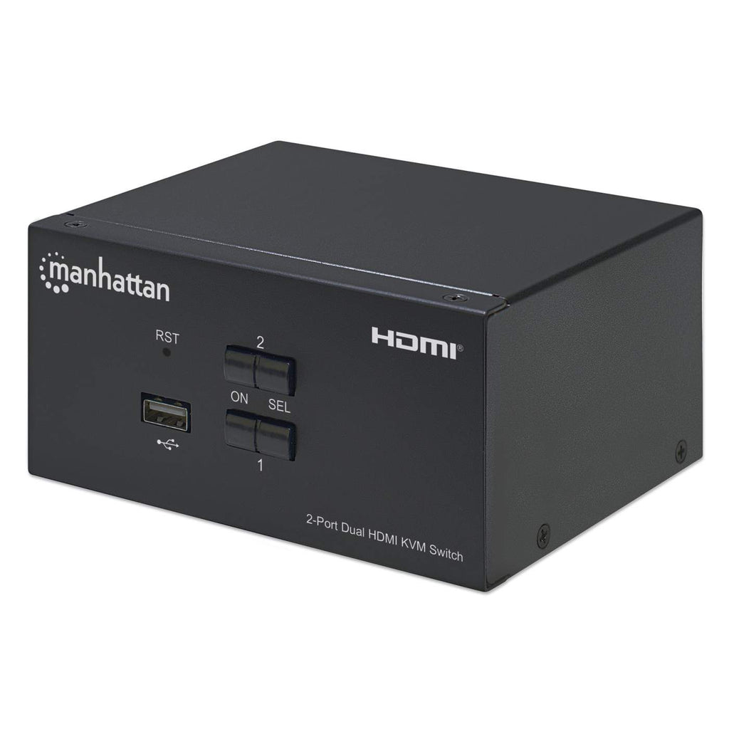Photos - KVM Switch MANHATTAN HDMI  2-Port, 4K@30Hz, USB-A/3.5mm Audio/Mic Conne 153 