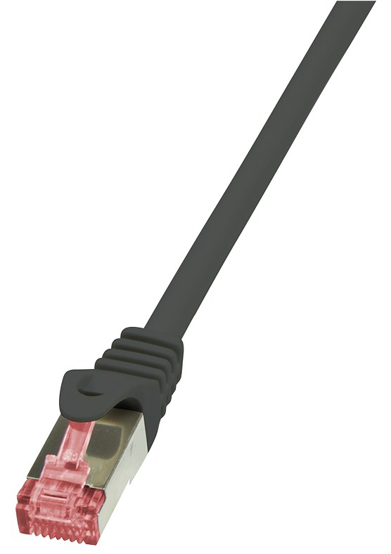 Image of LogiLink Cat.6 S/FTP, 1m networking cable Black Cat6 S/FTP (S-STP)