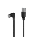 Lindy 1m USB 3.2 Type-A to Right-Angled USB-C Cable, 10Gbps