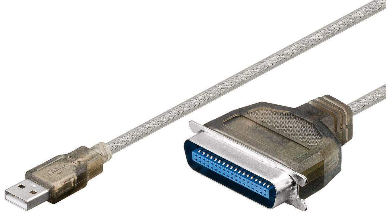 Microconnect USB/Cen36 2m M - M parallel cable Blue 1.8 m
