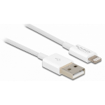 DeLOCK USB data and power cable for iPhone™, iPad™, iPod™ white 1 m