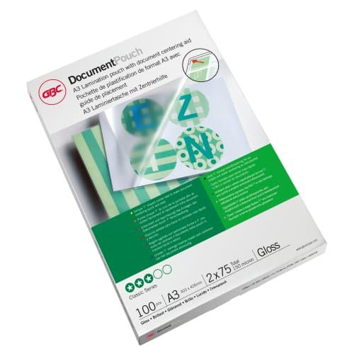 GBC Document Laminating Pouch Gloss A3 150 Micron (Pack of 100) 3200745