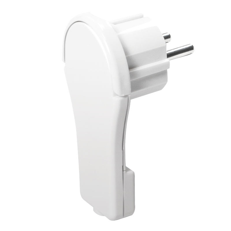 LogiLink Power plug for self assembling, CEE 7/7 (90�), flat, white