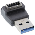 InLine USB 3.2 adapter, USB-A male to internal USB-E front panel socket