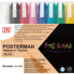 ZIG POSTERMAN Medium chalk marker Black, Blue, Green, Light Blue, Pink, Red, White, Yellow 8 pc(s)