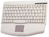 Ceratech Accuratus 540 USB Hardwire mini keyboard with integrated touchpad. Full function 105 key layout with palm rest (Beige) -