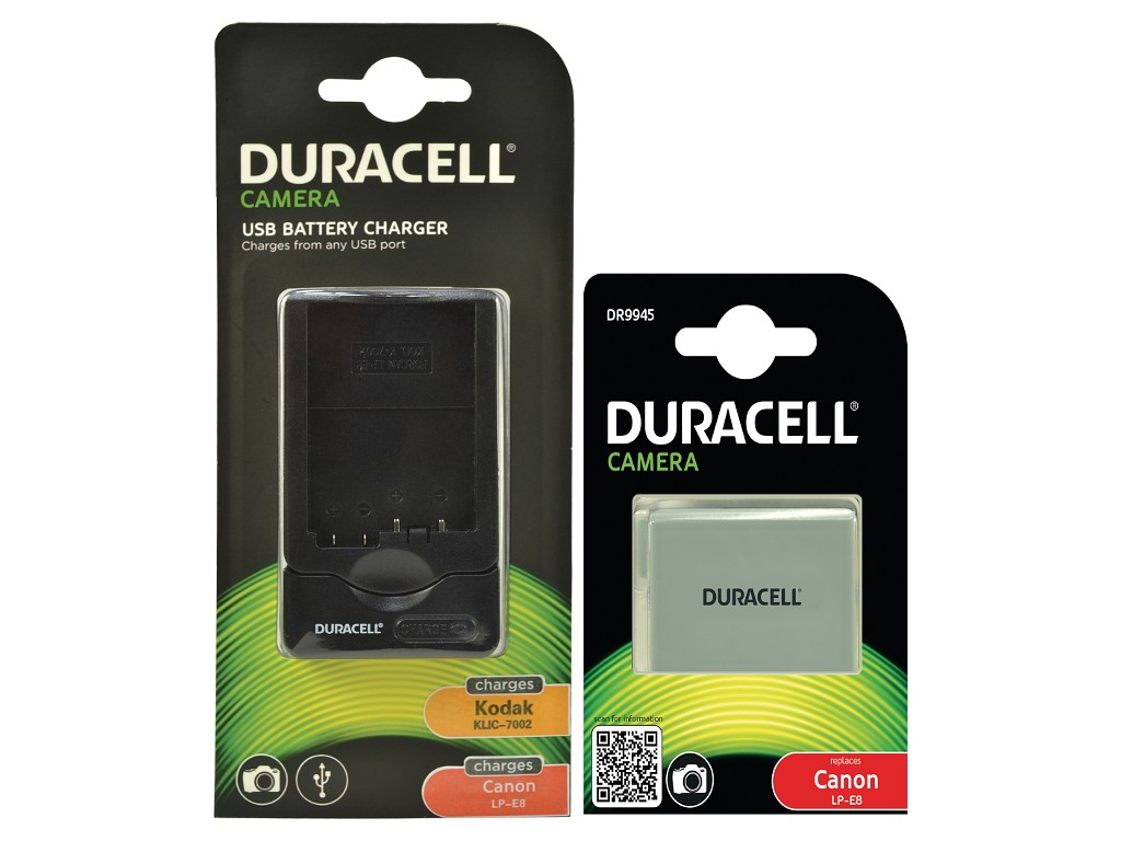Image of Duracell Bundle - replaces Canon LP-E8 Battery/Charger