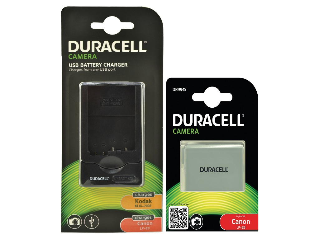 Duracell Bundle - replaces Canon LP-E8 Battery/Charger