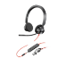 Poly Blackwire 3325 Microsoft Teams Certified Headset +USB-C/A Adapter TAA