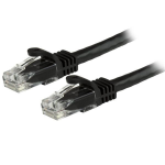 StarTech.com 1ft CAT6 Ethernet Cable - Black CAT 6 Gigabit Ethernet Wire -650MHz 100W PoE RJ45 UTP Network/Patch Cord Snagless w/Strain Relief Fluke Tested/Wiring is UL Certified/TIA