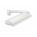 DeLOCK Cable holder with locking clip self-adhesive natural 10 pieces