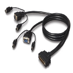 Belkin OmniView ENTERPRISE Series Dual-Port PS/2 KVM cable 7.6 m Black