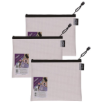 Snopake EVA Mesh HC Zippa Bag A5 Black- 3 Bags