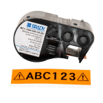 Brady MC1-1000-595-OR-BK printer label Black, Orange Self-adhesive printer label