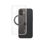 PanzerGlass CARE by ® Feature Case Transparent w. Black Kickstand & MagSafe iPhone 16 Plus