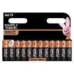 Duracell Simply AA Alkaline Batteries Pack of 12