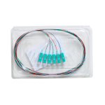 4Cabling Fibre Pigtail SC OM4 Multimode 2m - 6 pack Rainbow - Aqua Connector | Backward Compatible With OM3