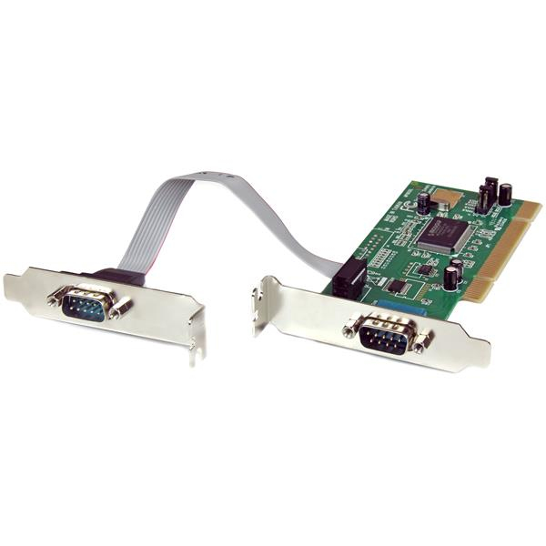 StarTech.com 2 Port PCI Low Profile RS232 Serial Adapter Card with 165
