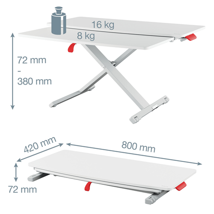 Leitz 65320085 standing desk Grey