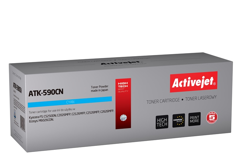 Activejet ATK-590CN toner (replacement for Kyocera TK-590C; Supreme; 5000 pages; cyan)