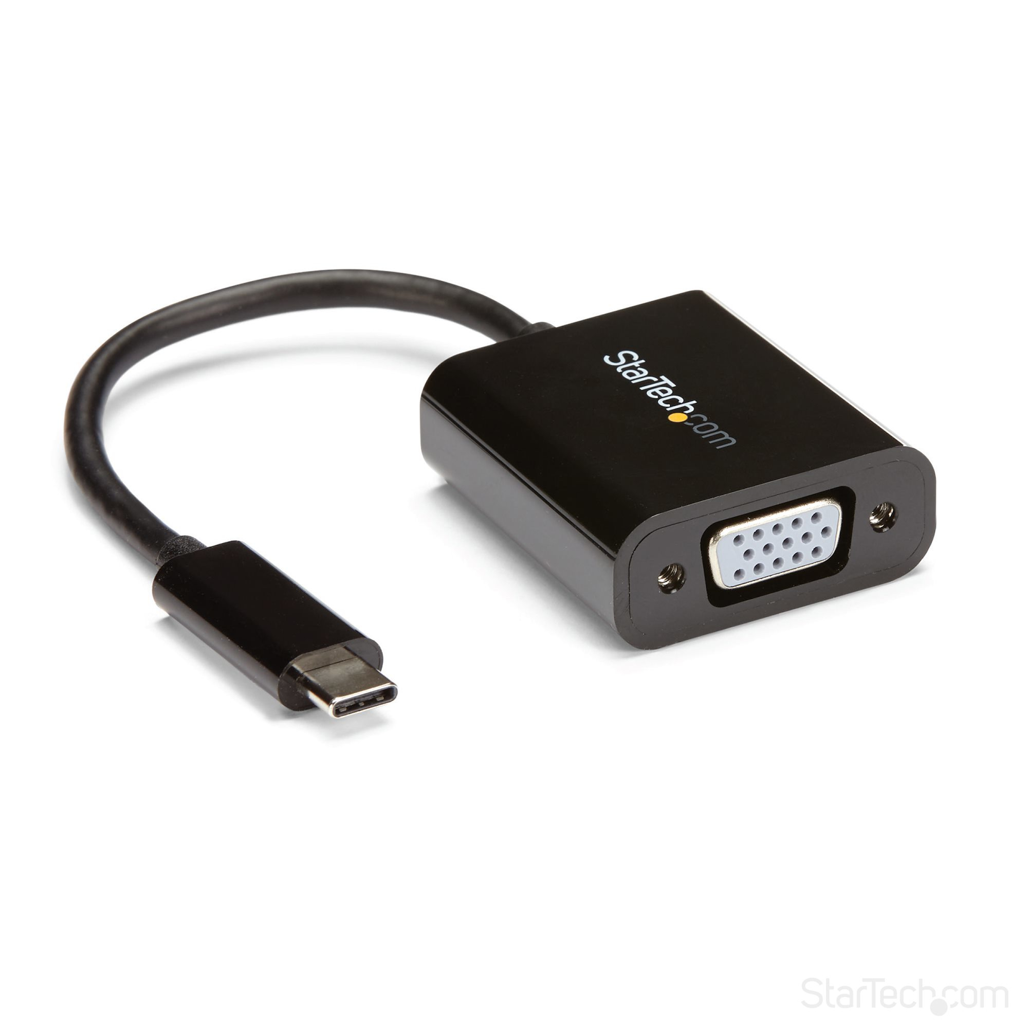 Image of StarTech.com USB-C to VGA Adapter - Black - 1080p - Video...