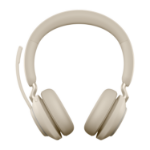 Jabra Evolve2 65, MS Stereo Headset Wireless Head-band Office/Call center USB Type-C Bluetooth Beige