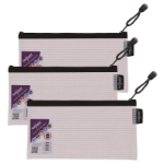 Snopake EVA Mesh HC Zippa Bag DL Black- 3 Bags