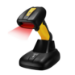 Adesso NuScan 4100B Handheld bar code reader 1D CCD Black, Yellow