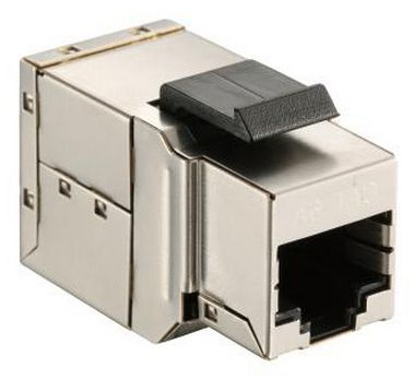 EU Product - Keystone-Koppler geschirmt   Cat6  2xRJ45     8Stk sil thumbnail