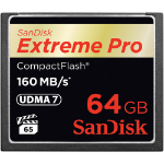 SanDisk 64GB Extreme Pro CF 160MB/s memory card CompactFlash