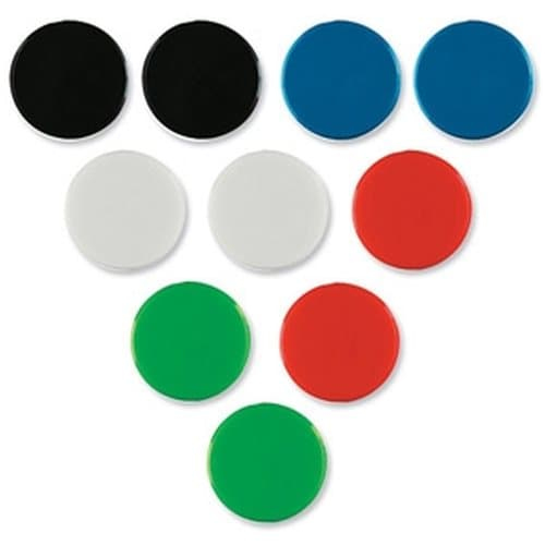 Nobo Magnetic Whiteboard Magnets 10 pack 20mm Coloured Magnets