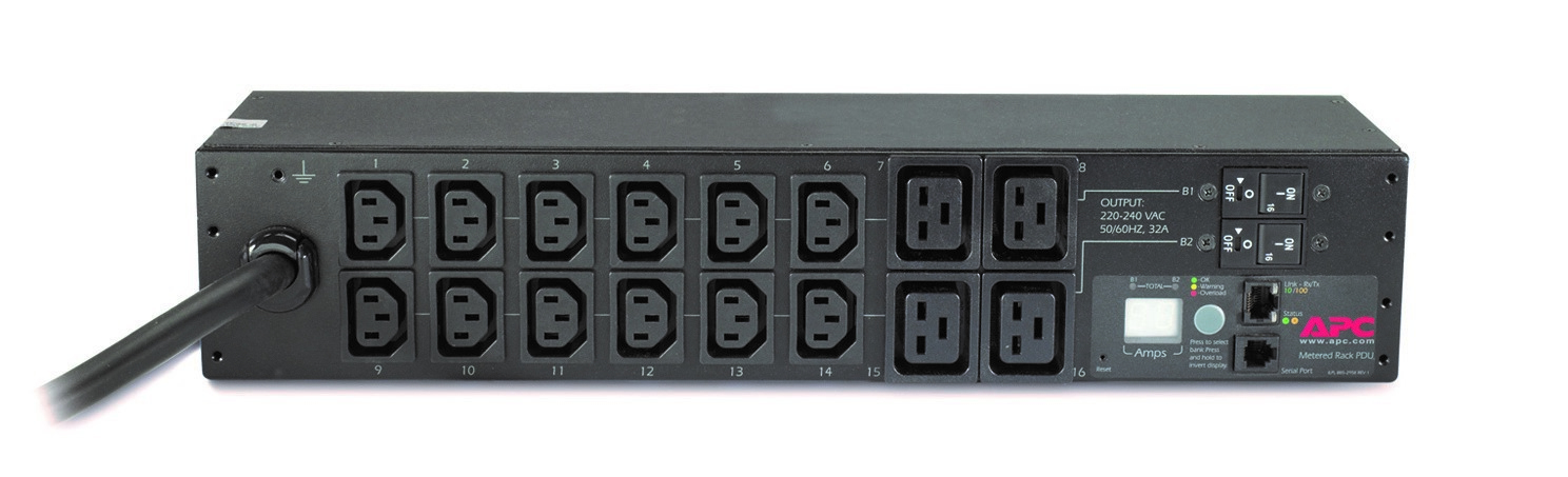 APC AP7822B power distribution unit (PDU) 16 AC outlet(s) 2U Black