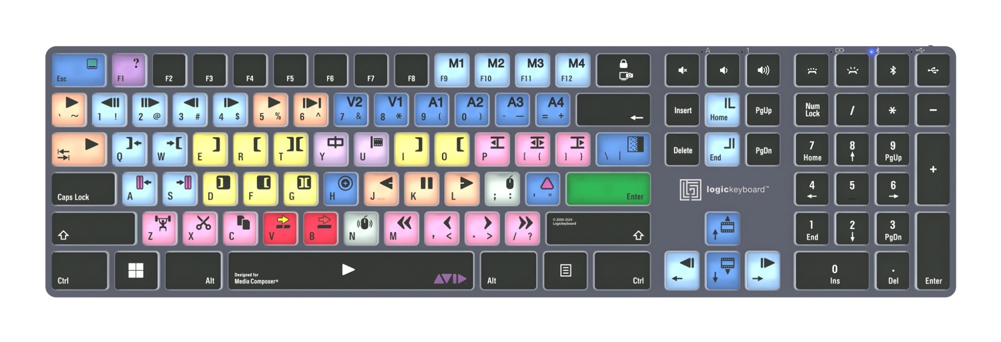 LKB-MCOM4-TPC keyboard Home/Office USB + Bluetooth QWERT