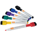 Nobo Mini Whiteboard Pen With Magnetic Eraser Cap 6 Pack Assorted Colours