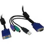 Inter-Tech 88887055 toetsenbord-video-muis (kvm) kabel Zwart 3 m