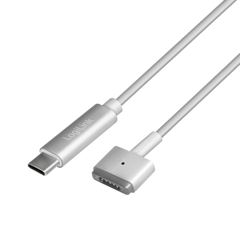 Photos - Cable (video, audio, USB) LogiLink USB-C to Apple MagSafe 2 charging cable, silver PA0226 